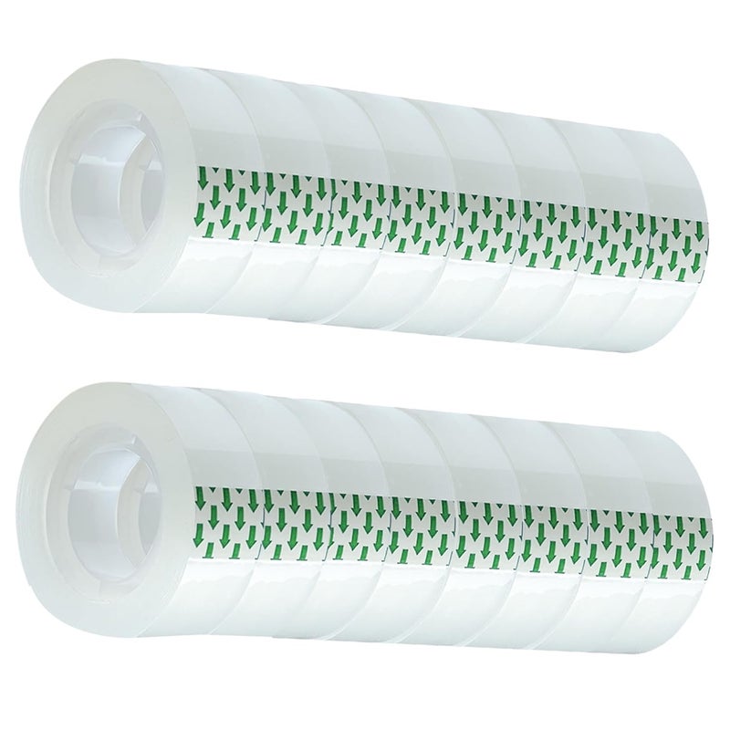 Minghaoda Transparent Tape Refill Rolls for Dispenser, Tear by Hand,16 Rolls x 900 inches - Image 1